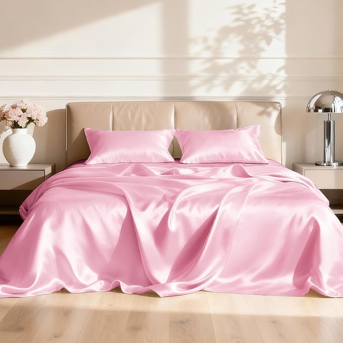 Love's cabin Twin Satin Sheets Sets by Lovescabin