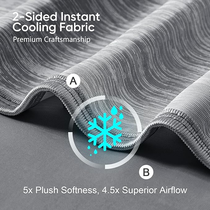 KMUSET Cooling Blanket Queen Size, Double Sided Summer Cooling Blankets - Image 3