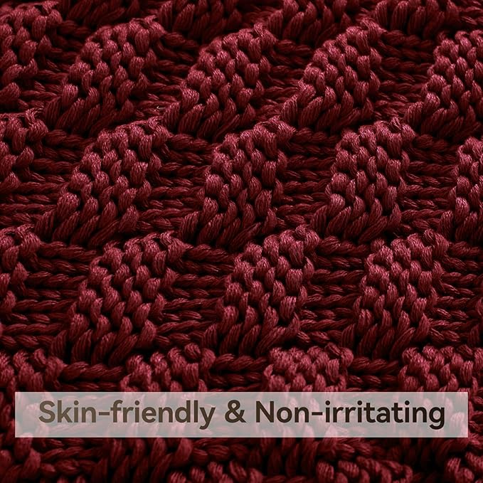 Knitted Weighted Blanket for Adult, No Beads Heavy Blanket 48” x 72'' 10lbs - Image 4