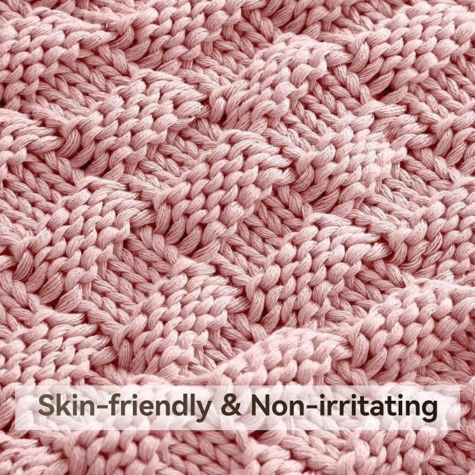 Knitted Weighted Blanket Adults, No Beads Heavy Blanket 36” x 48'' 5lbs - Image 4
