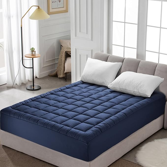 HYLEORY Full Mattress Pad Quilted Fitted Mattress Protector Cooling Pillow Top - Image 7