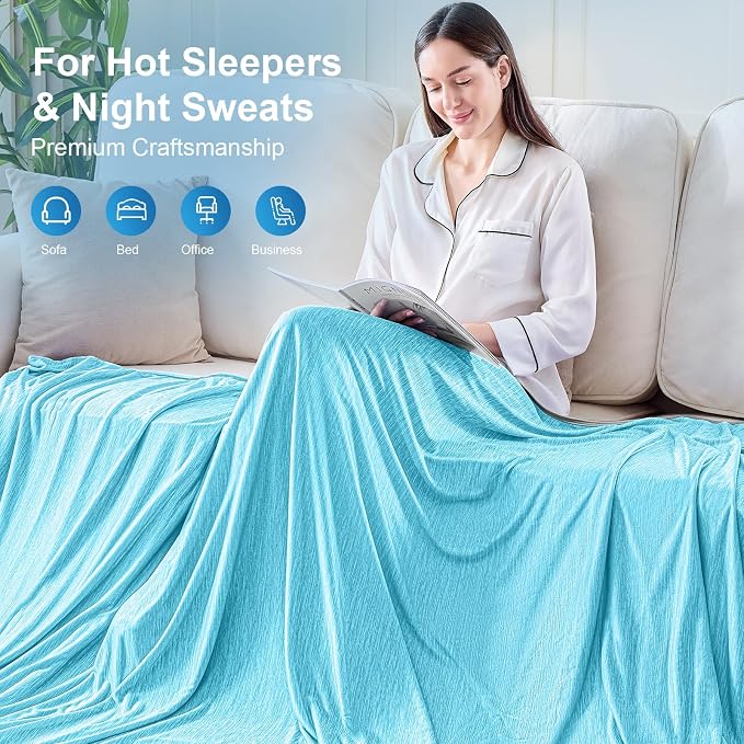 KMUSET Cooling Blanket Full Size（80"x90", Double Sided Summer Cooling Blankets - Image 8
