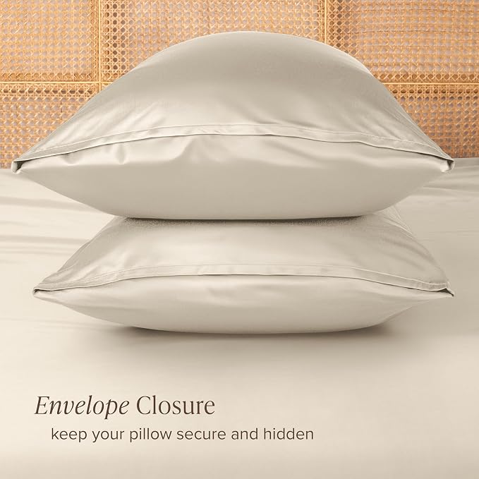 Bare Home 100% Rayon Made from Bamboo Luxury Standard Size Set of 2 Cooling - Image 3