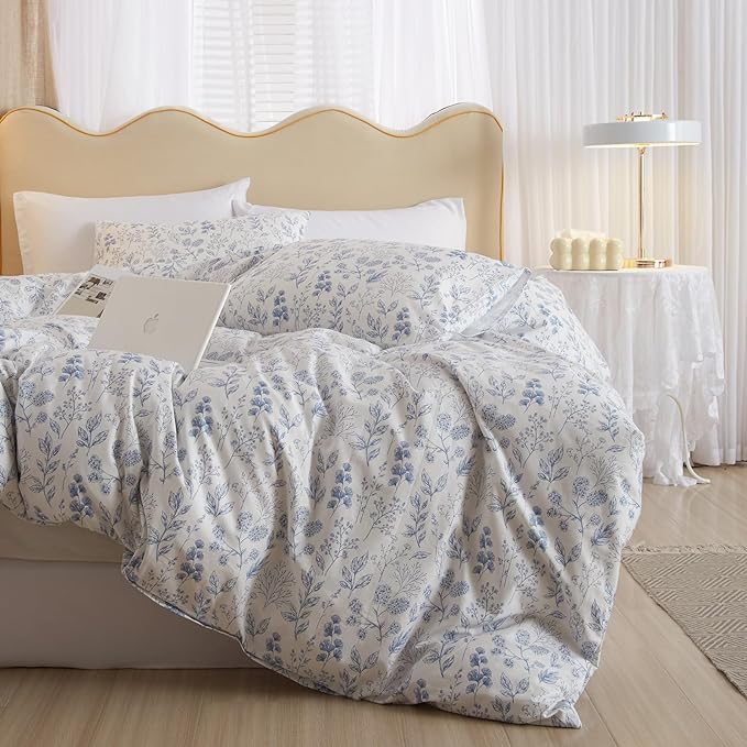 mixinni Blue Flowers Duvet Cover by mixinni