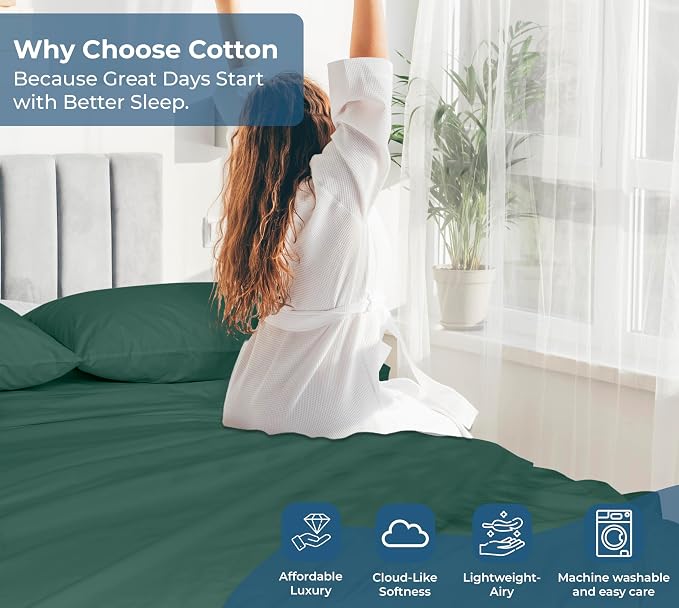Royale Linens 100% Organic Cotton Twin Flat Sheet Only - Image 7