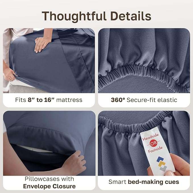 California Design Den 6-Pc King Size Sheet Set - Image 6