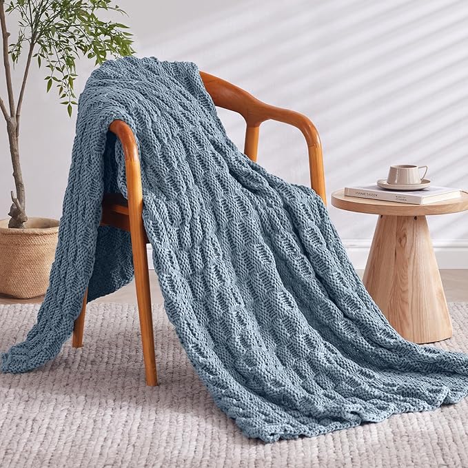Knitted Weighted Blanket for Adult, No Beads Heavy Blanket 48” x 72'' 12lbs - Image 2