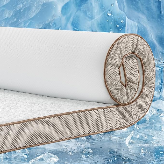 BedStory Cooling Mattress Topper Twin XL, 3 Inch Gel Infused Memory Foam Topper by BedStory