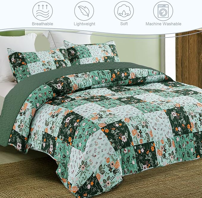 Exclusivo Mezcla Reversible Boho Quilts King Size - Image 2
