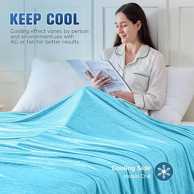 KMUSET Cooling Blanket Queen Size, Double Sided Summer Cooling Blankets - Image 5