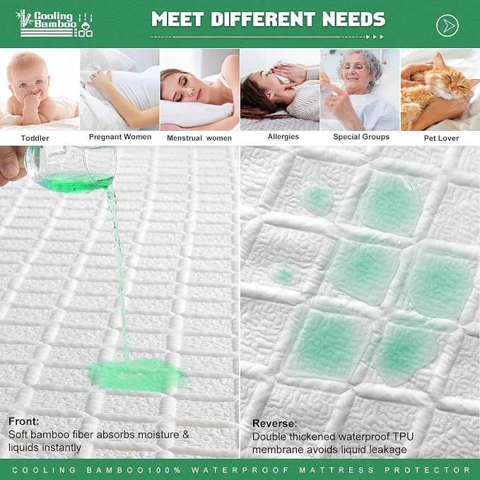 UNILIBRA Queen Size Waterproof Mattress Protector, 3D Air Rayon Made from - Image 2