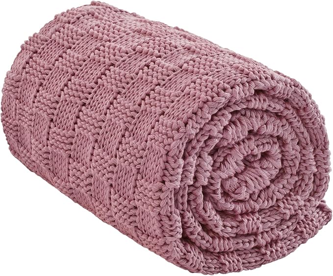 Knitted Weighted Blanket for Adult, No Beads Heavy Blanket 50” x 60'' 10lbs by Unknown