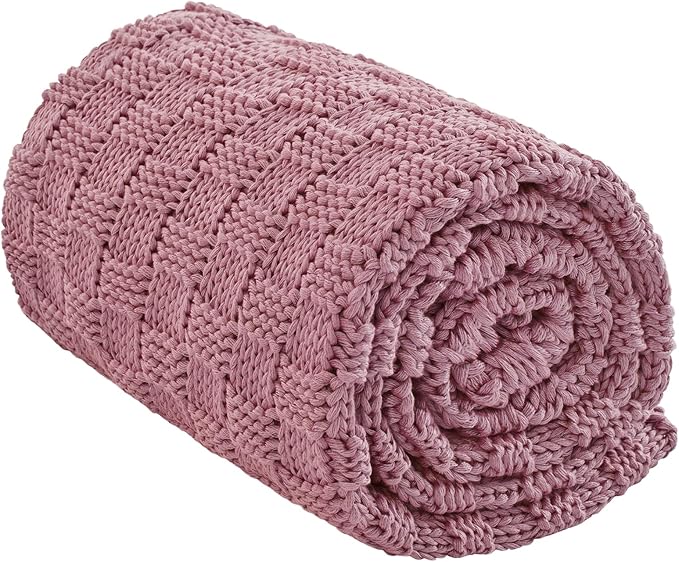 Knitted Weighted Blanket for Adult, No Beads Heavy Blanket 50” x 60'' 5lbs by Unknown