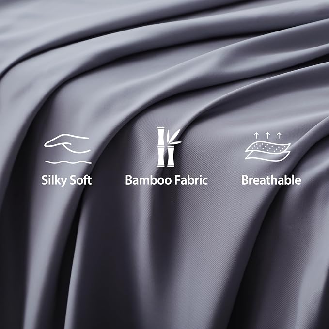 Bamboo Viscose Flat Sheets Only, Sateen Weave Queen Size Flat Sheet Only - Image 3