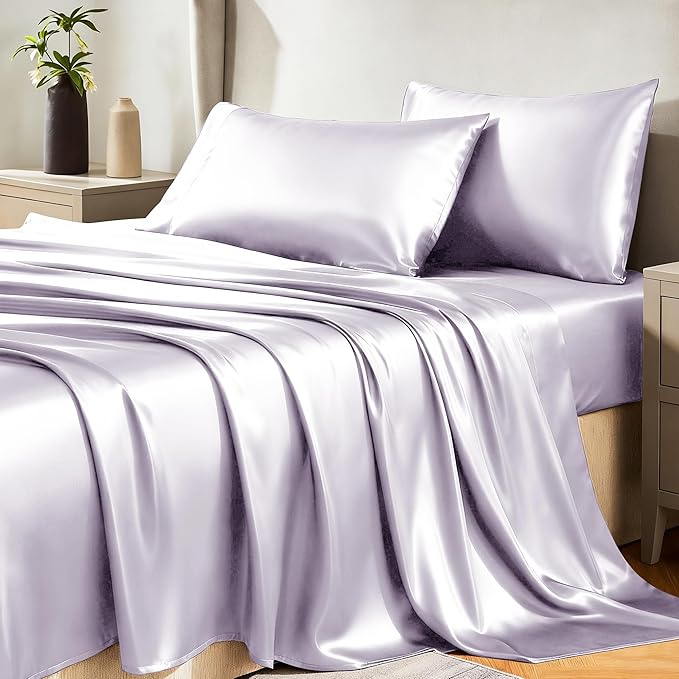 CozyLux Satin Sheets Full Size Sheets by CozyLux