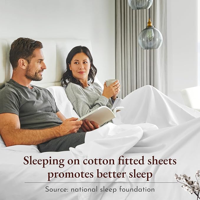 California Design Den 2-Pack 100% Organic Cotton Twin Extra Long Fitted Sheets - Image 9