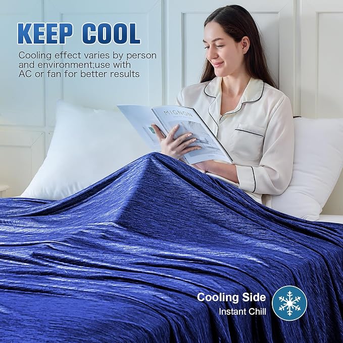 KMUSET Cooling Blanket Throw, Double Sided Summer Cooling Blankets - Image 5