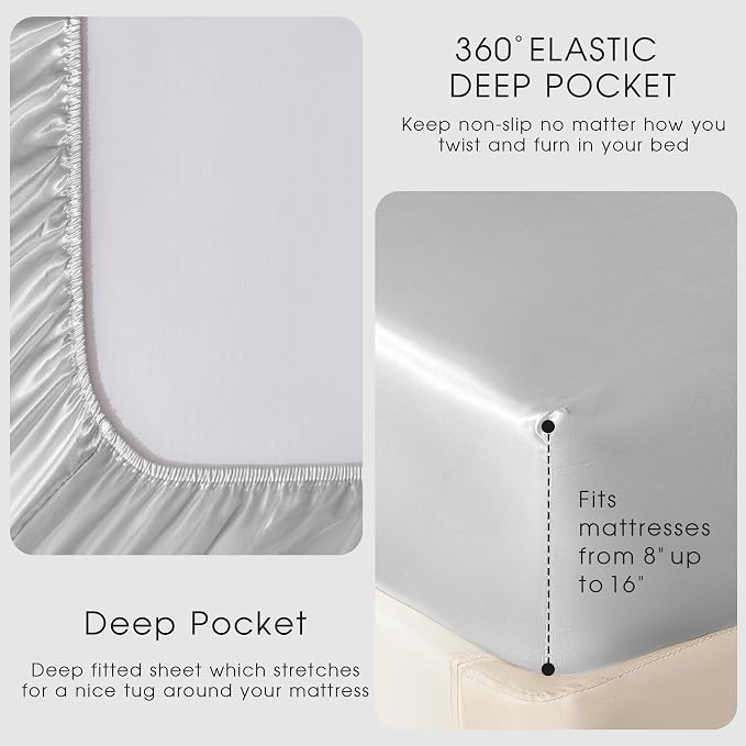 FreshCulture Satin Sheets California King - Image 4