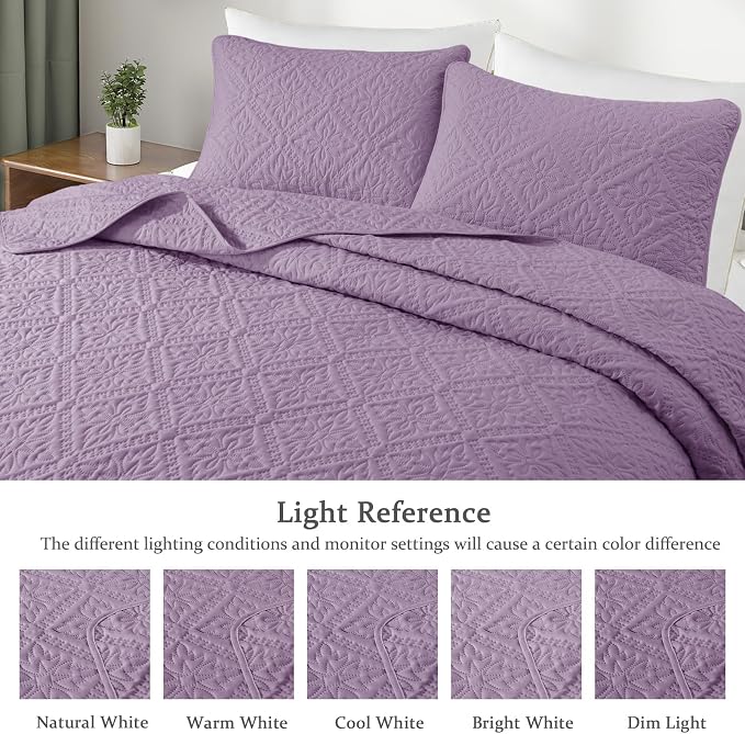 Exclusivo Mezcla King Quilt Bedding Set, Lightweight Soft Bedspreads Coverlets - Image 3
