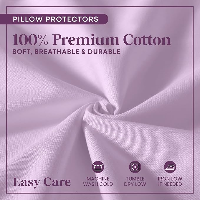CirclesHome Pillow Protectors 2 Pack King Zippered - Image 4