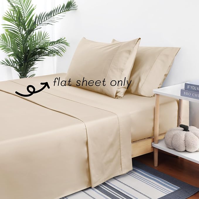 Flat Sheet Only 2 Pack, King Size 400 Thread Count 100% Egyptian Cotton Flat - Image 5