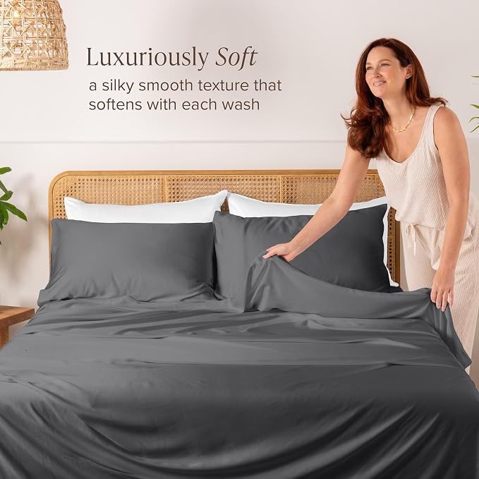 Bare Home 100% Rayon Made from Bamboo Luxury King Size Set of 2 Cooling - Image 2