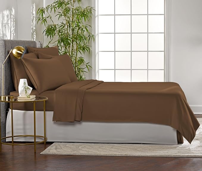 Pure Bamboo Twin Sheets, Genuine 100% Organic Viscose Derived from Bamboo Bed - Image 4