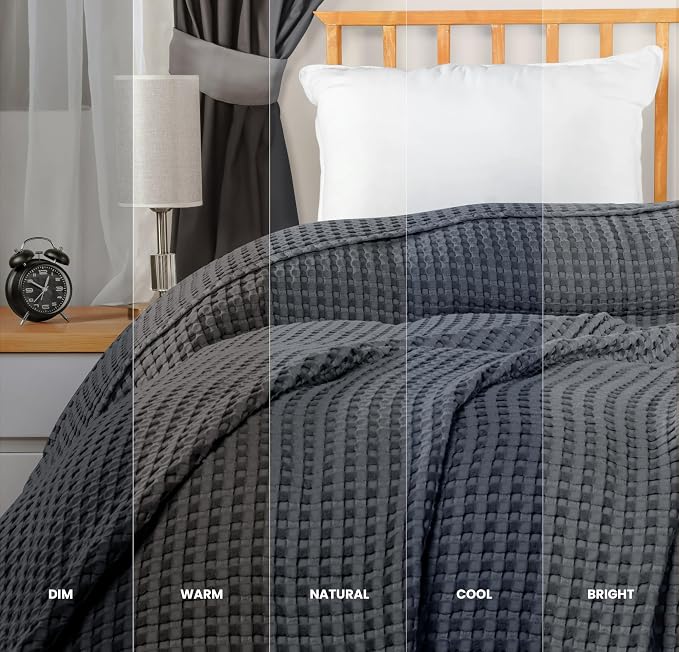Utopia Bedding 100% Cotton Waffle Weave Blanket Full Size - Image 5
