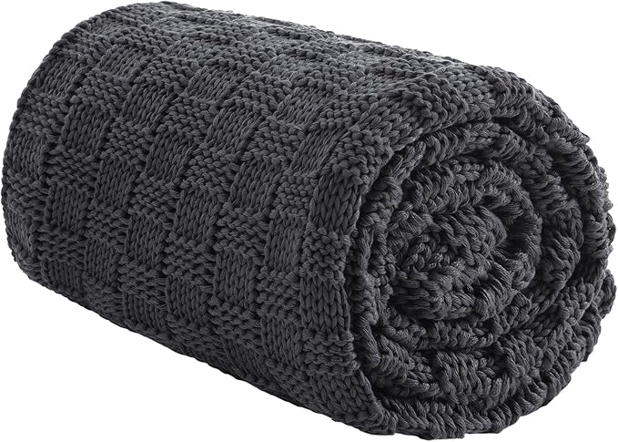 Knitted Weighted Blanket for Adult, No Beads Heavy Blanket 60” x 80'' 20lbs by Unknown