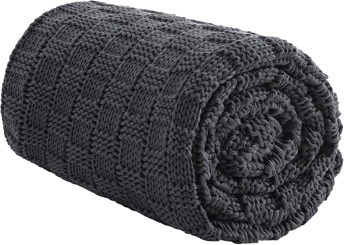 Knitted Weighted Blanket for Adult, No Beads Heavy Blanket 70” x 90'' 20lbs by Unknown