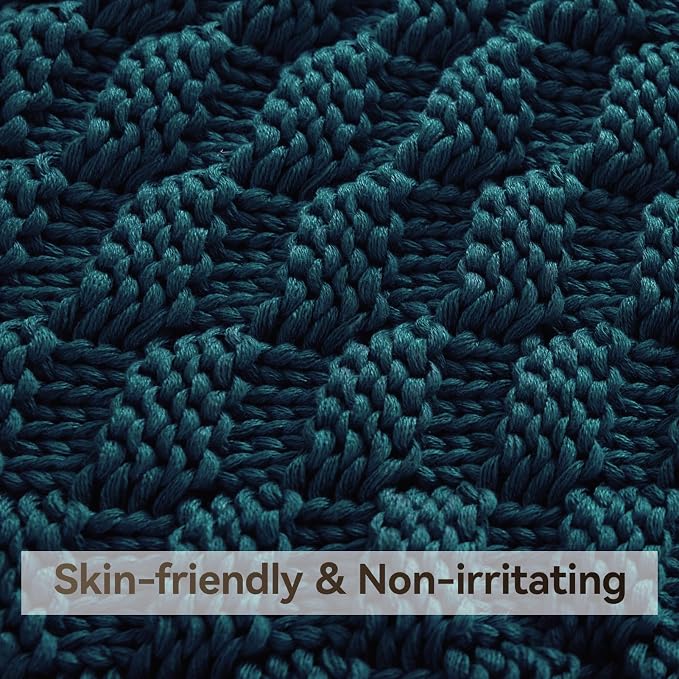 Knitted Weighted Blanket Kids, No Beads Heavy Blanket 36” x 48'' 5lbs, - Image 4