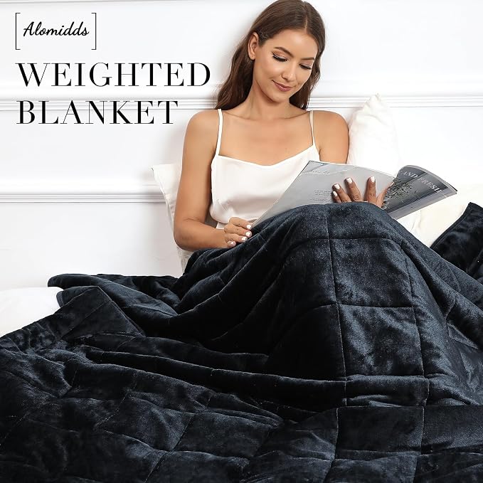 Alomidds Sherpa Fleece Weighted Blanket, Twin 15lbs Adult Weighted Blankets - Image 7