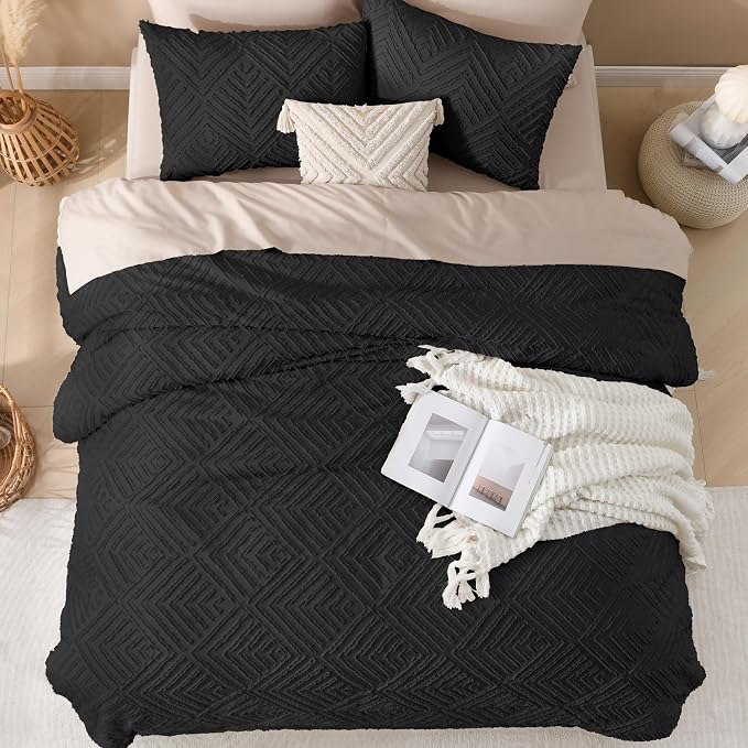 Andency Black Comforter Set Queen, Lightweight Fluffy Bedding Comforter Sets - Image 7