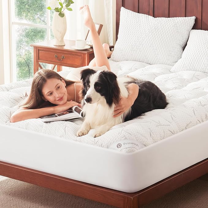 PRIMESOFT 100% Waterproof Twin Size Mattress Topper, Thick Pillow Top Mattress - Image 7