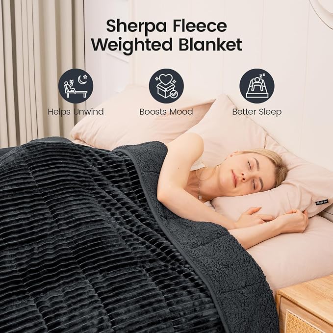 Sherpa Fleece Weighted Blanket - Image 2