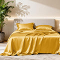 Love's cabin 4Piece California King Satin Bed Linen Set, Deep Pocket, Luxury by Lovescabin