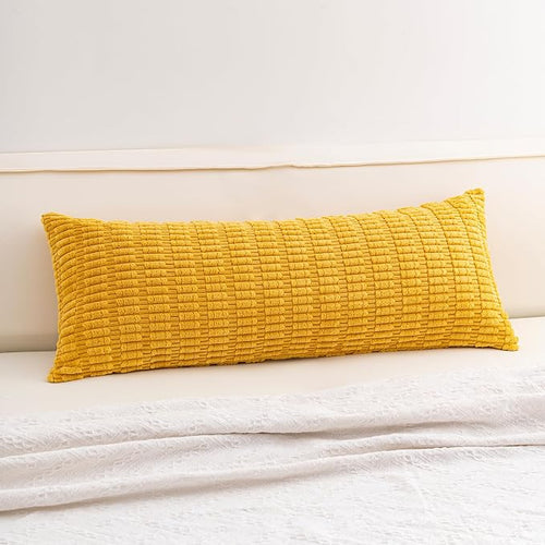 Aegero Corduroy Decorative Throw Pillow Covers 14x36 Inch Soft Striped Pillow by Unknown