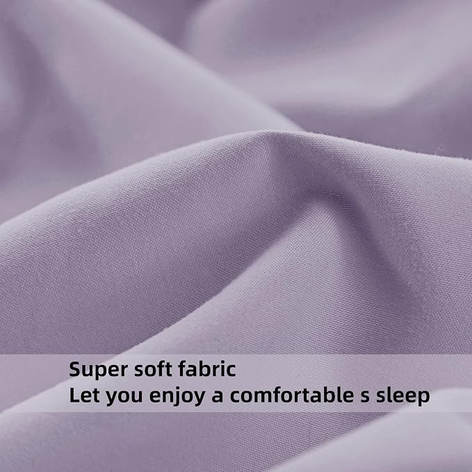 HBHLFZ King Fitted Sheet Only 2 Pack, Soft Breathable Bottom Sheet - Image 4