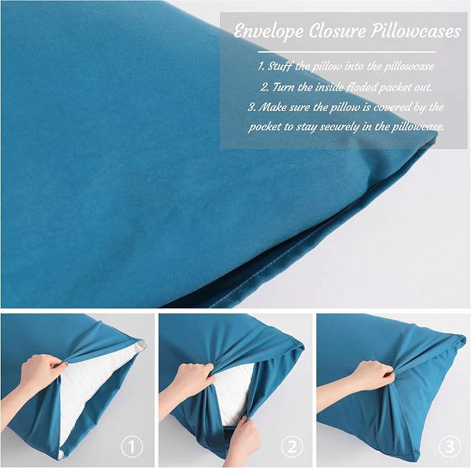 NTBAY Standard Pillow Cases Set of 2, 2 Pack Brushed Microfiber 20x26 Pillow - Image 4