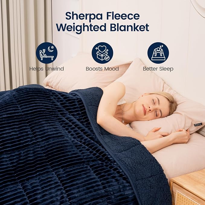 Sherpa Fleece Weighted Blanket - Image 2
