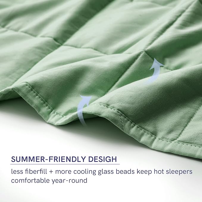 YnM Weighted Blanket, Heavy 100 Percent Oeko-Tex Certified Cotton Material - Image 7