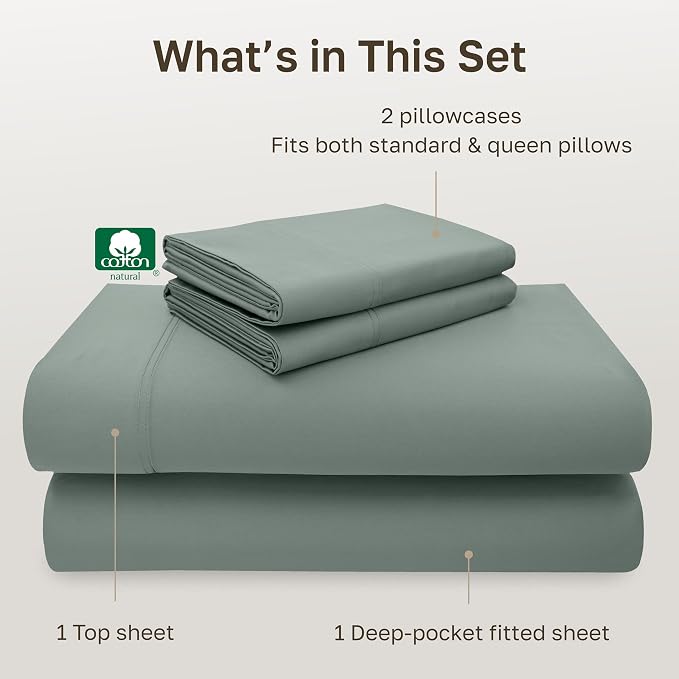 CALIFORNIA DESIGN DEN 5-Star Hotel 600 Thread Count 100% Cotton, Soft & Smooth - Image 4