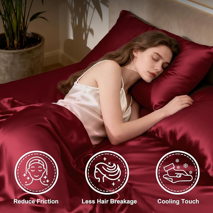 Love's cabin Twin XL Satin Sheet Sets - Image 3