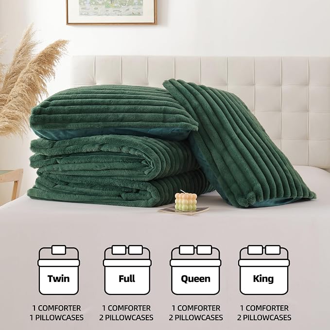 Smoofy Fluffy King Size Comforter Set 3 Pieces - Image 7