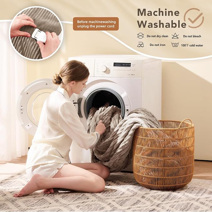 Homemate Electric Blanket Full Size- 72"x84" Heated Blanket Full Size 1/2/4/6/8 - Image 7