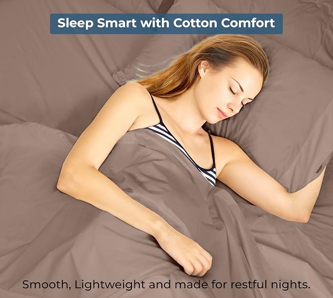 Royale Linens 100% Organic Cotton Queen Flat Sheet Only - Image 9
