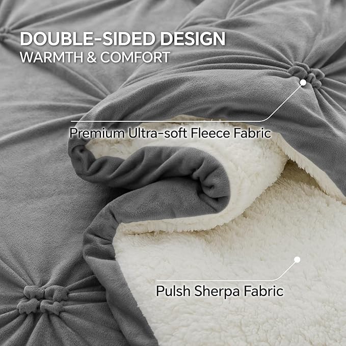 BEDELITE Pintuck Fluffy King Size Comforter Set - Image 5