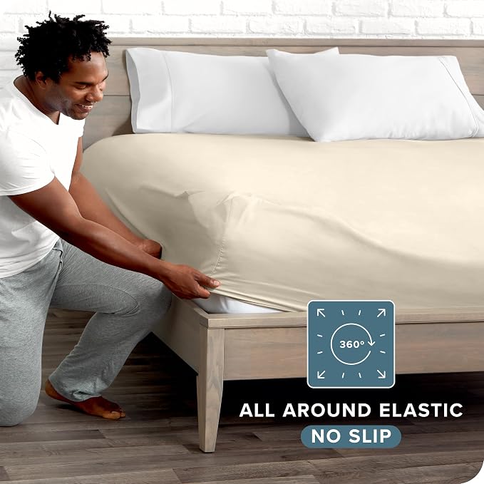 Bare Home Fitted Bottom Sheet Full XL Size - Image 3