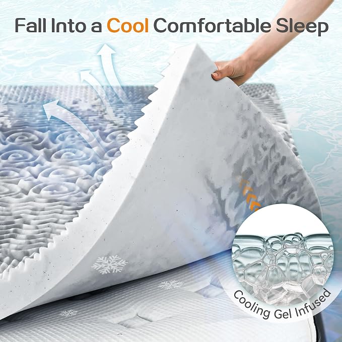 SINWEEK 1.5 Inch Memory Foam Mattress Topper Twin XL, Twin Extra Long Mattress - Image 5
