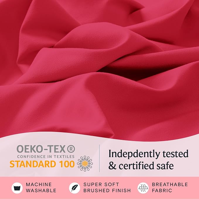 LuxClub 5 PC Sheet Set Bed Sheets Deep Pockets 16" Eco Friendly Wrinkle Free - Image 5